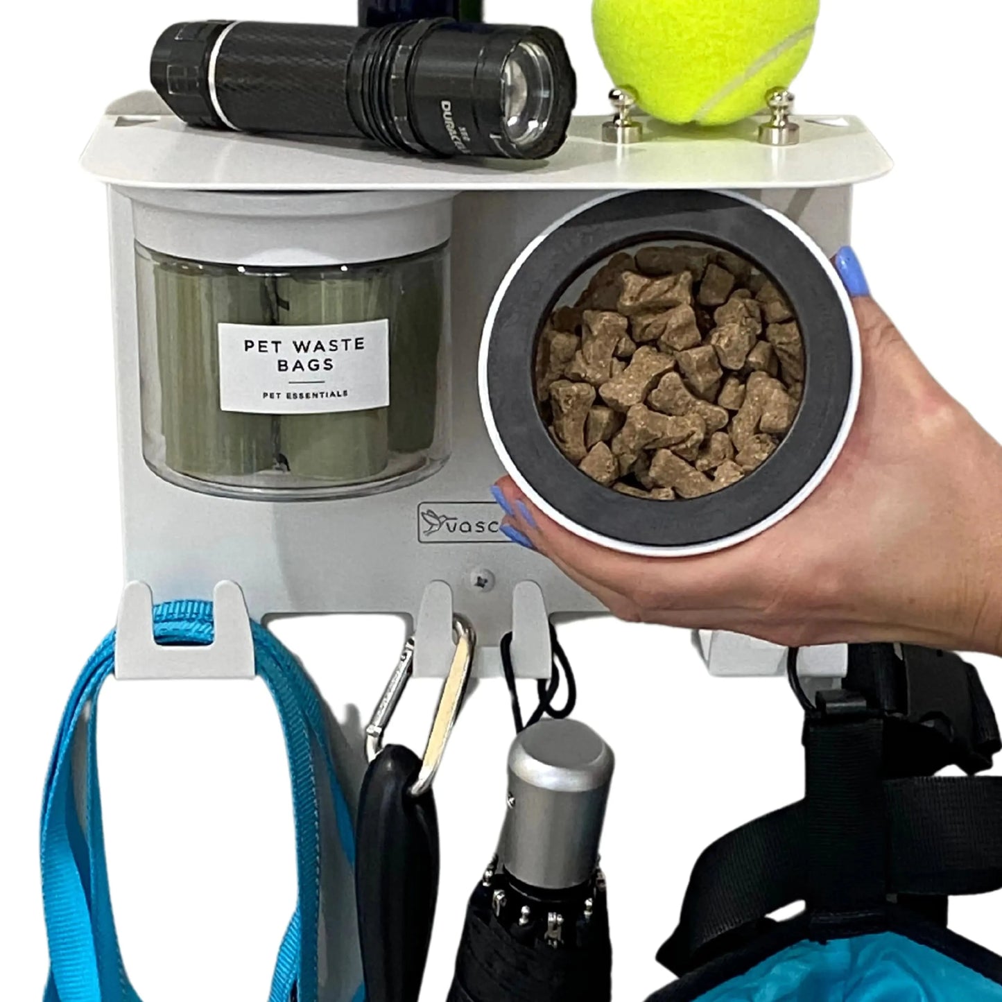 Dog Leash Holder for Wall With Shelf InfiniteWags