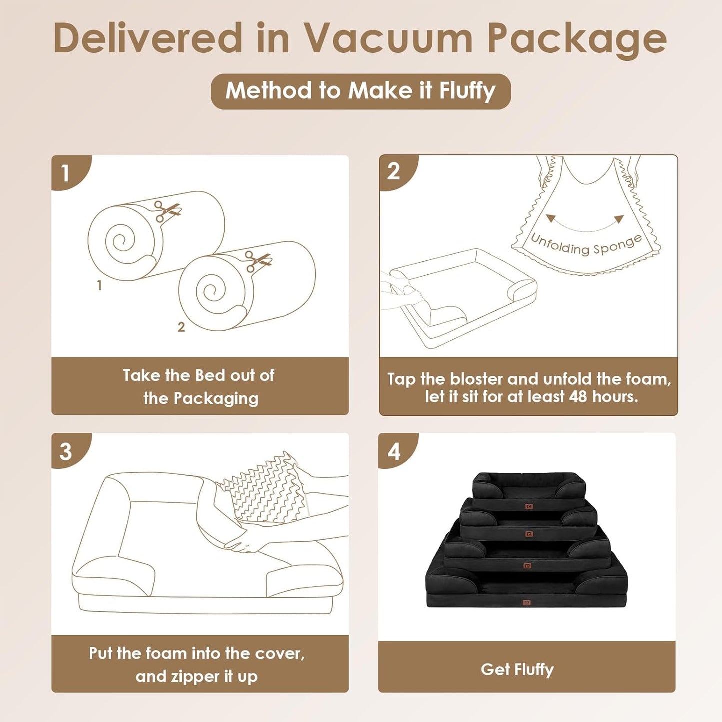 Orthopedic XL Dog Bed - Waterproof Memory Foam Dog Bed for Extra Large Dogs InfiniteWags