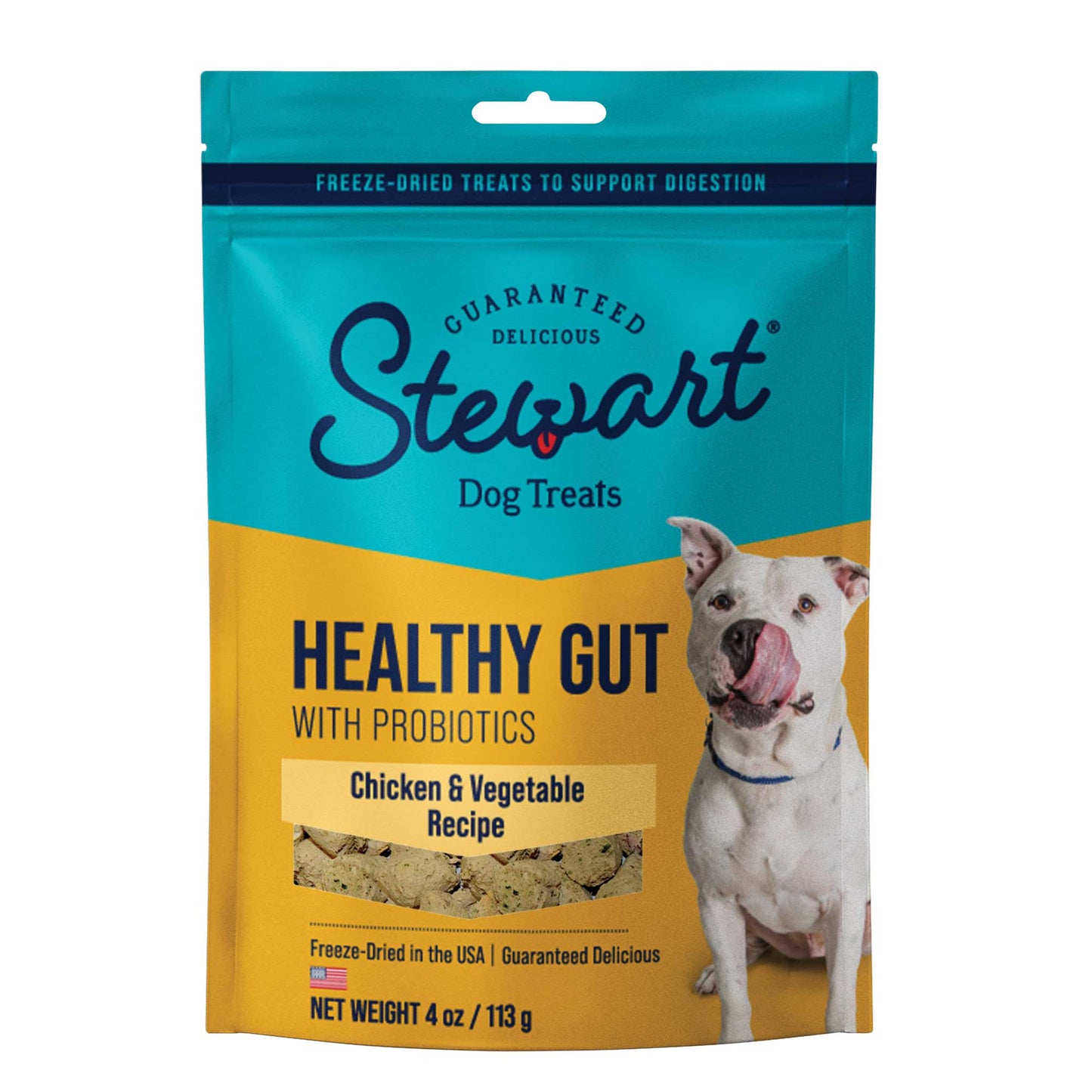Stewart Dog Healthy Gut Chicken and Vegetable Treats 4 ounces Miracle Corp