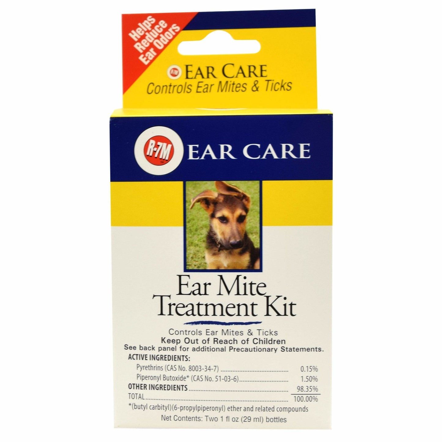R7M Ear Mite Treatment Care for Dogs 1 ounce Miracle Corp