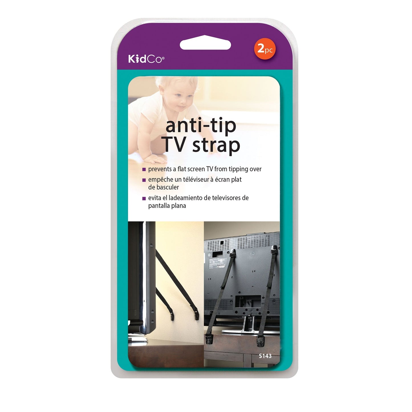 Anti-Tip TV Straps 2 pack Kidco