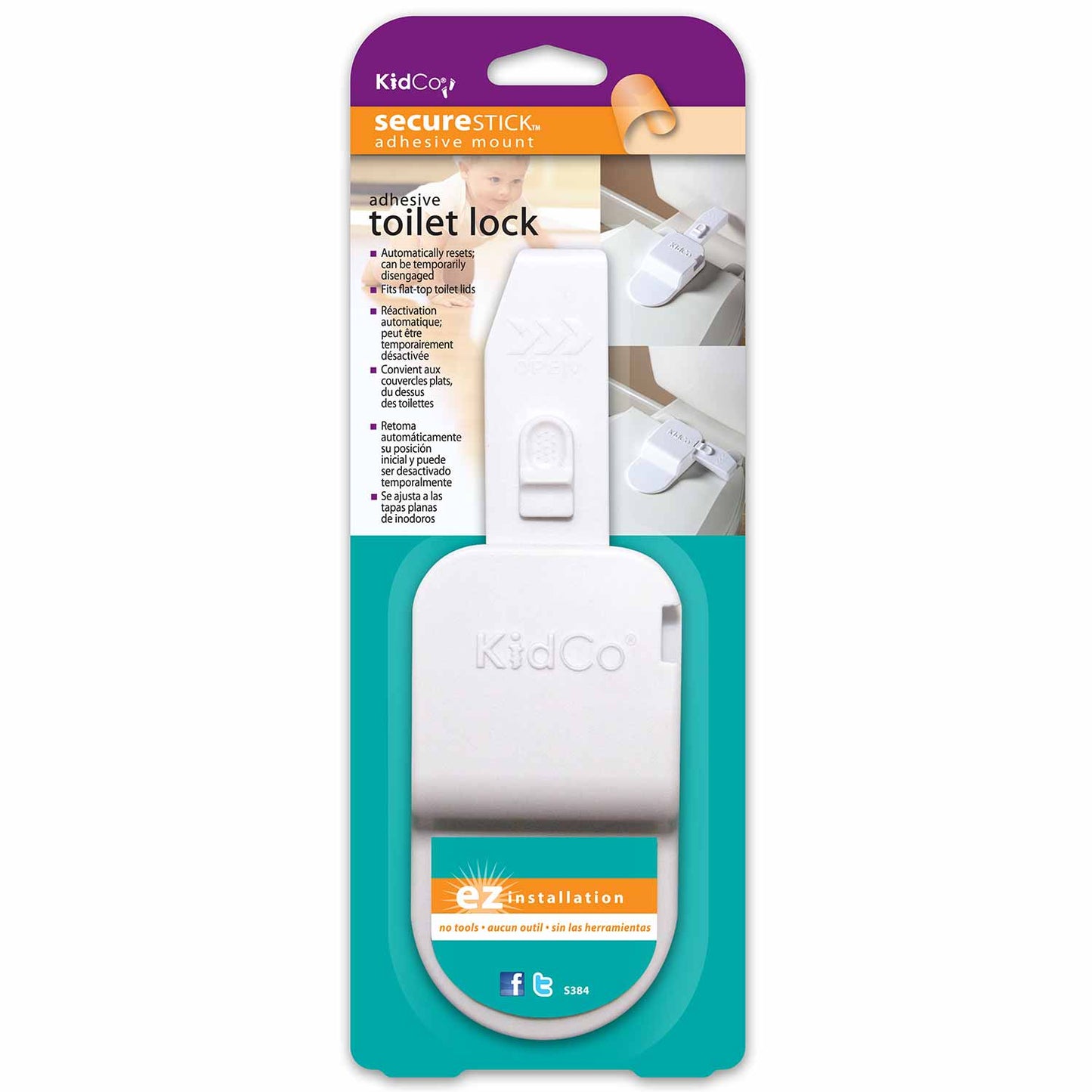 Adhesive Toilet Lock Kidco