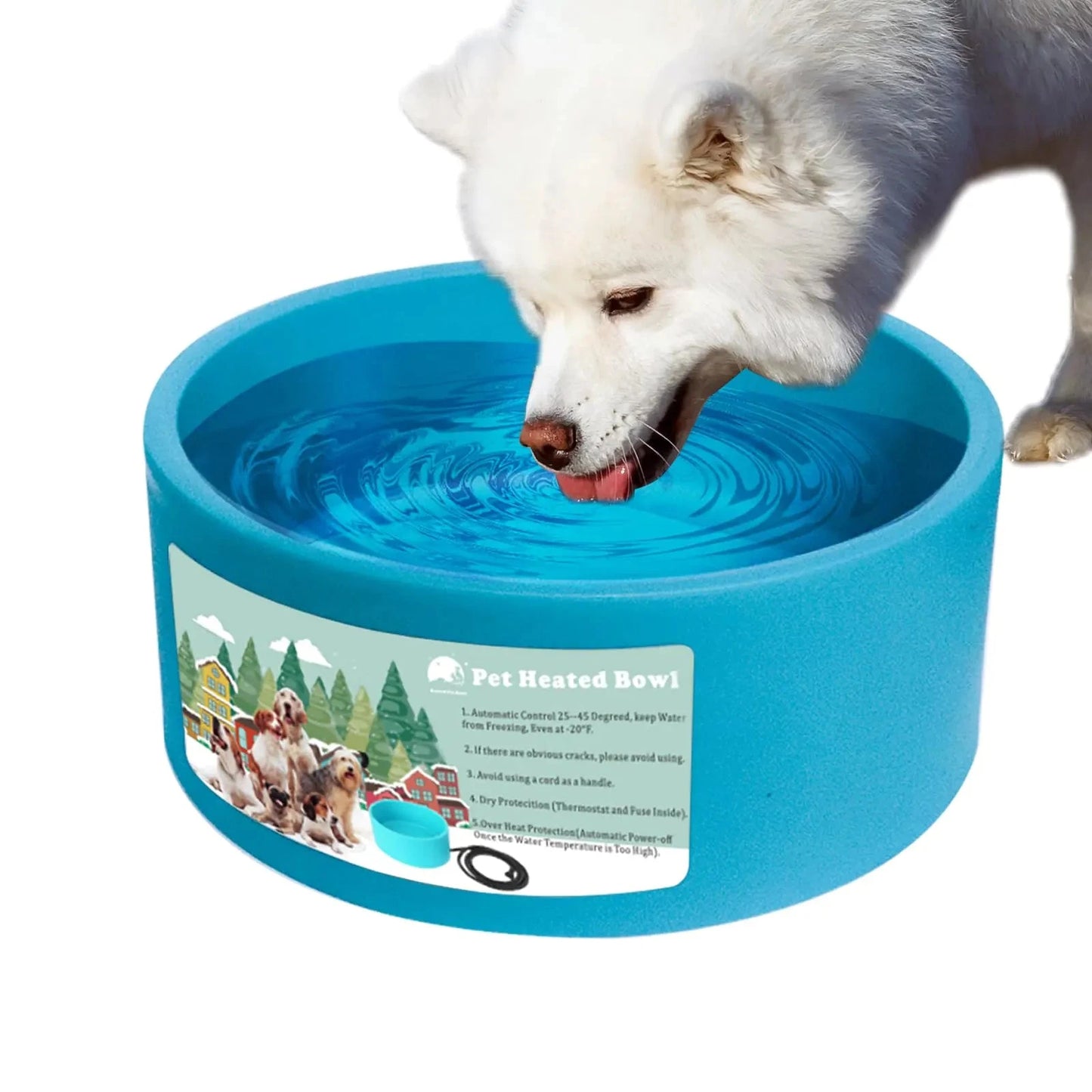 Heated Water Bowl for Dog & Cats (98 OZ) InfiniteWags