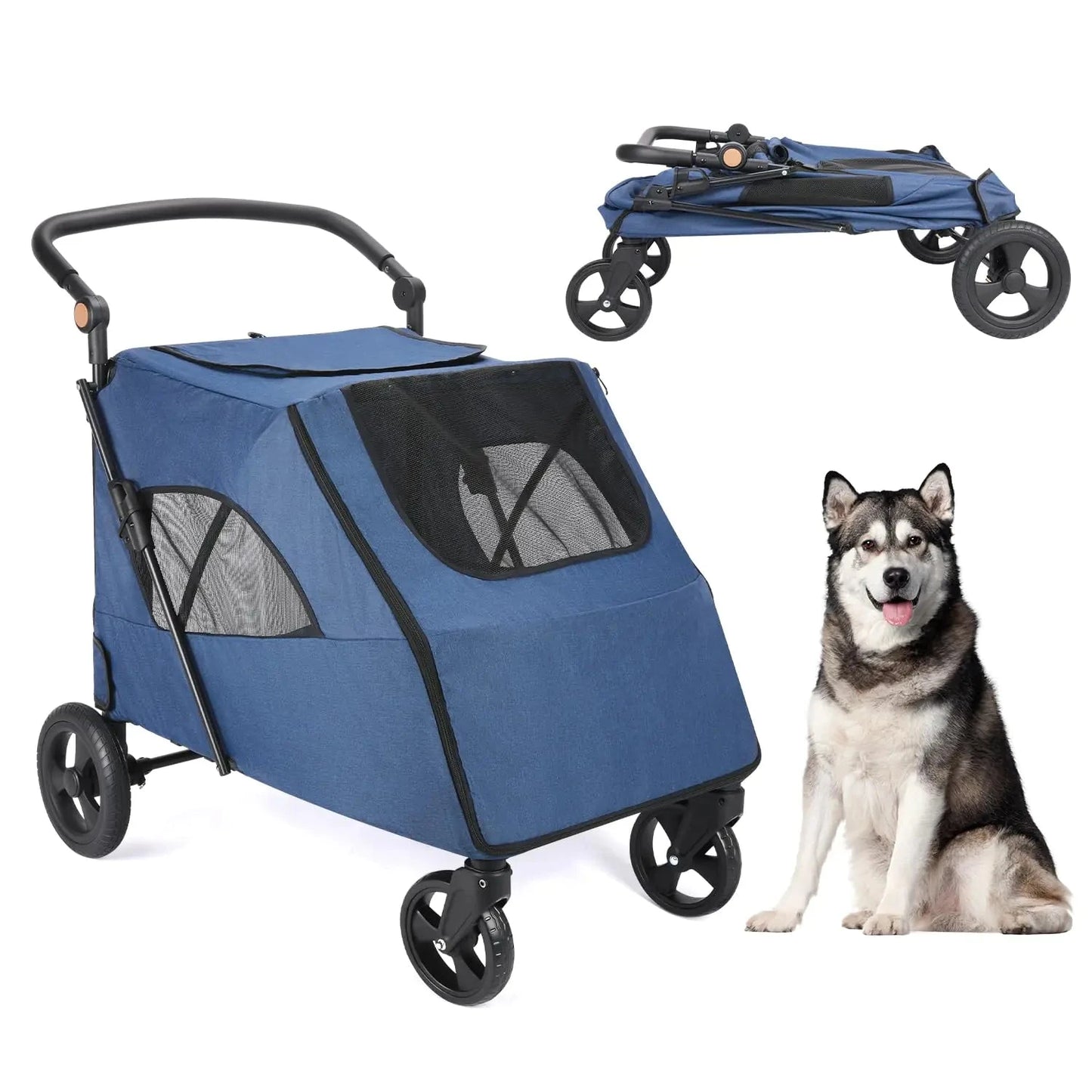 Dog Stroller (Navy) InfiniteWags