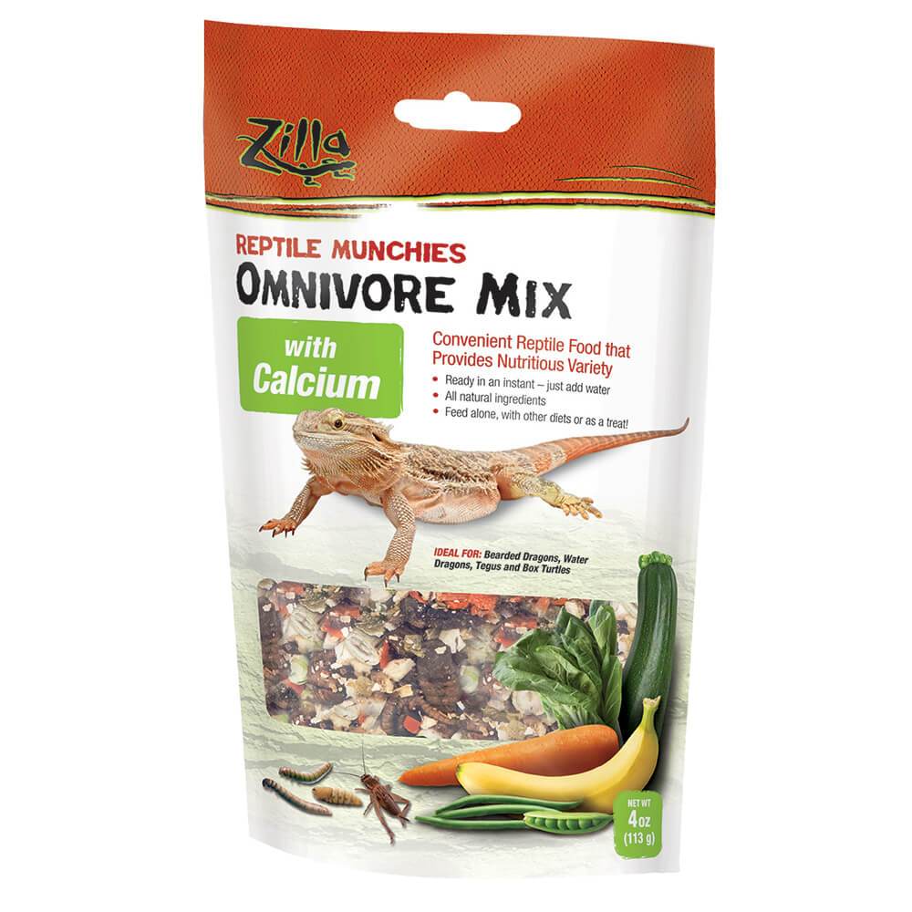 Reptile Munchies Omnivore with Calcium 4 ounces Zilla