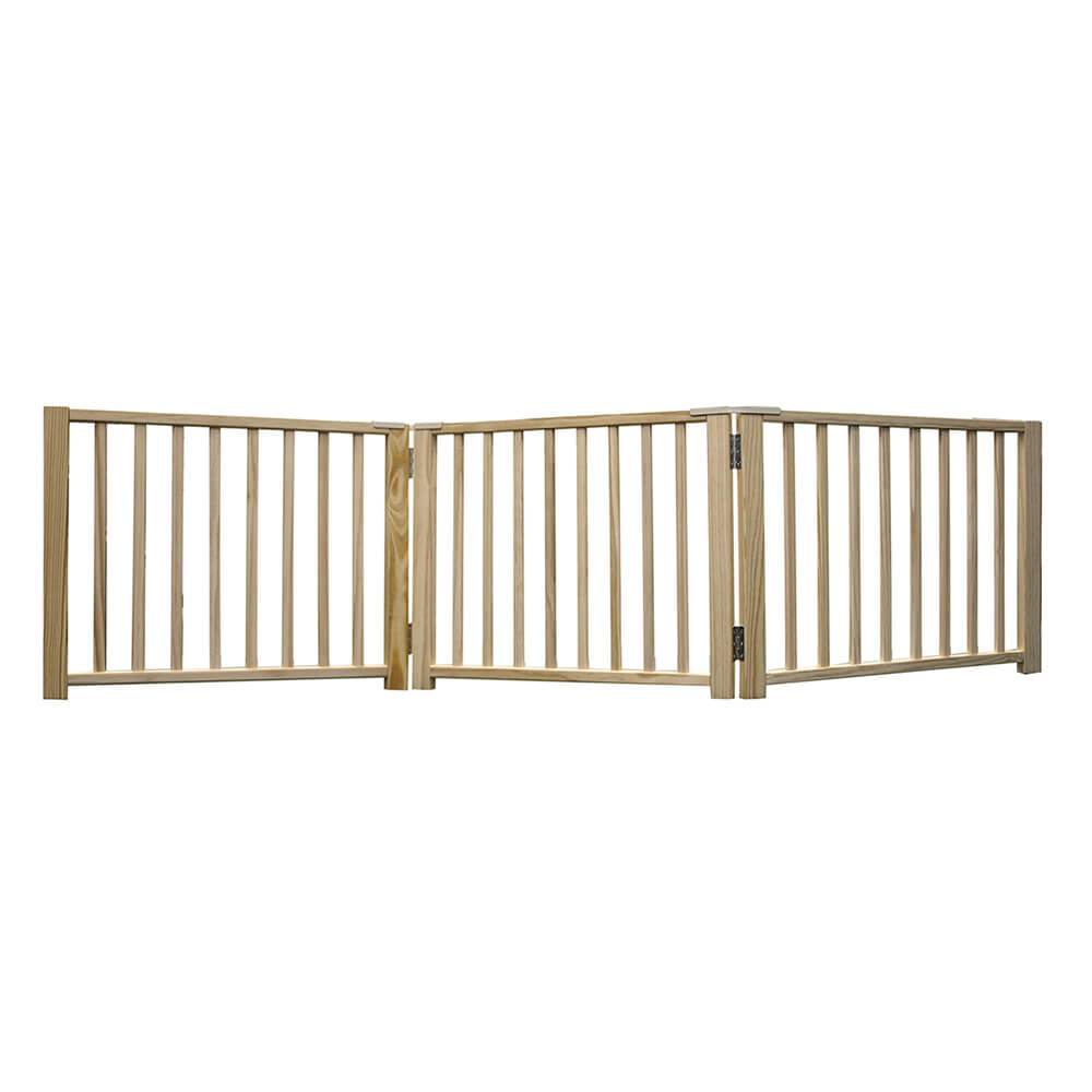 Smart Design Folding Freestanding Gate 3 Panel Four Paws