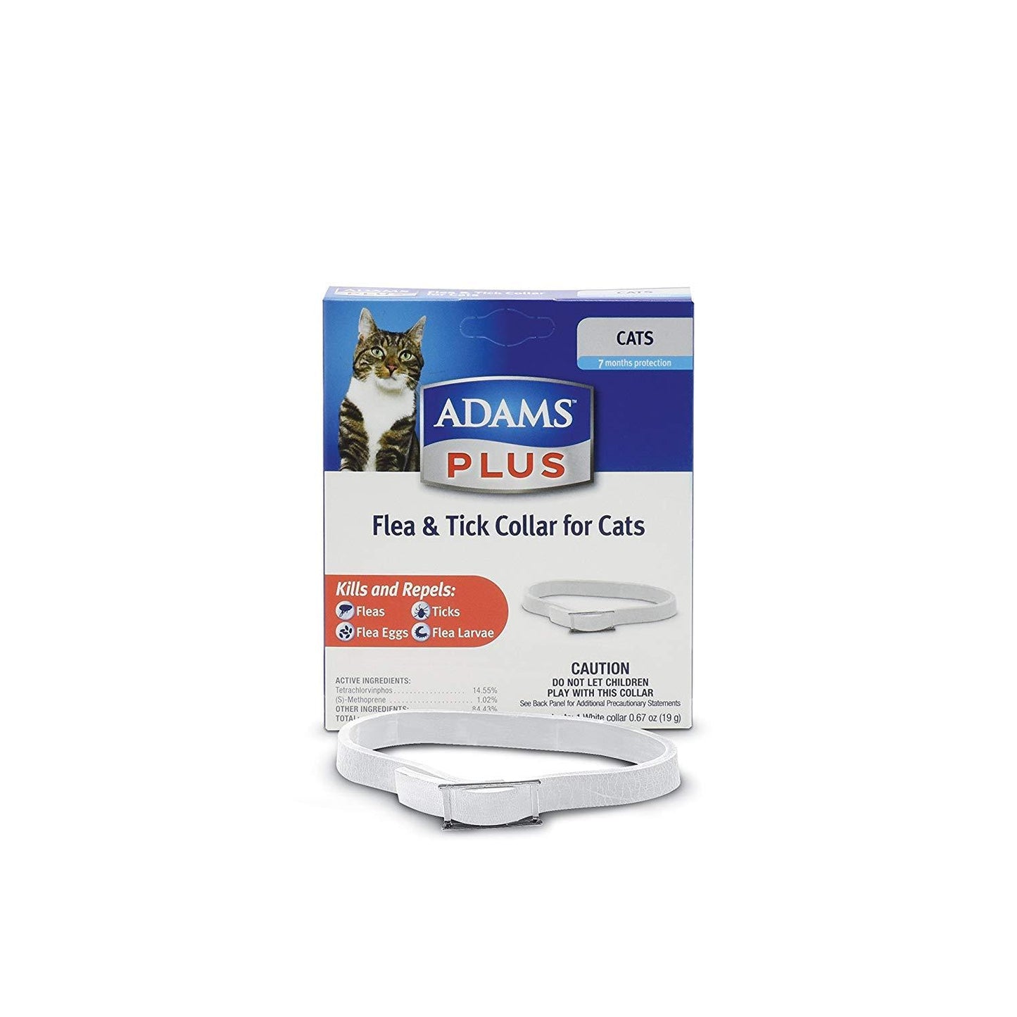 Flea and Tick Collar for Cats and Kittens (Breakaway Collar) Adams Plus