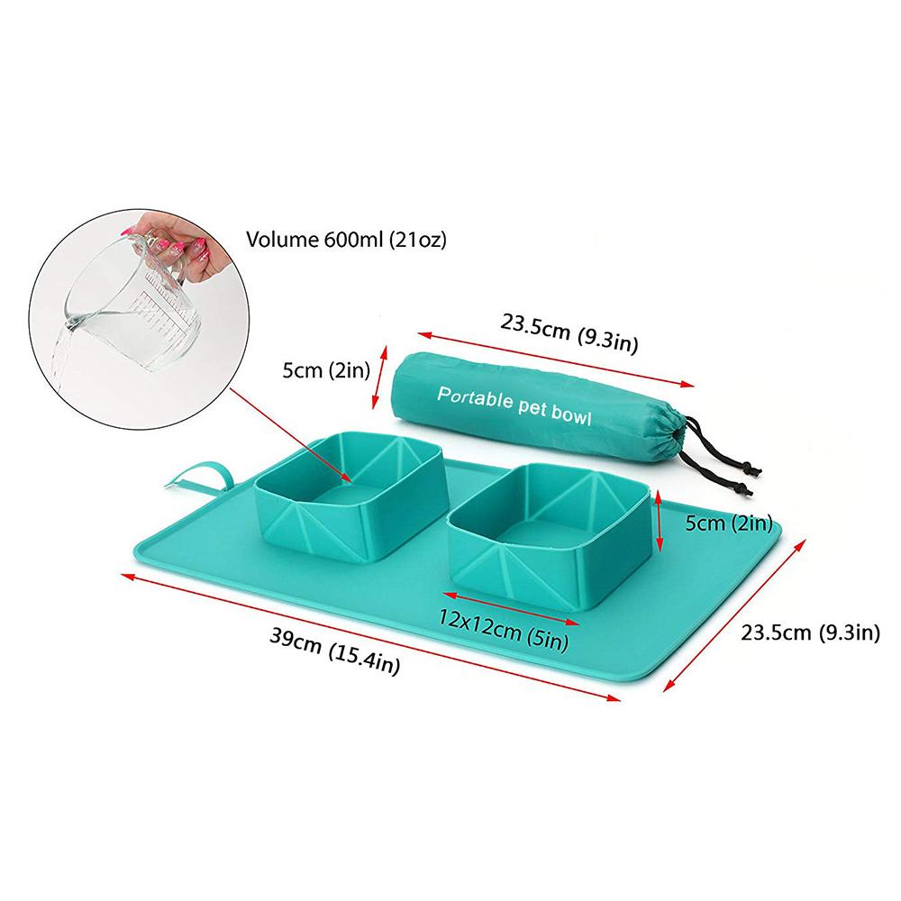 Portable Pet Food Bowls - Collapsible - 600ml Capacity InfiniteWags