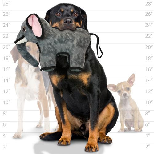 Tough Elephant Dog Toy - Tuffy® Zoo Series - Emery Elephant Tuffy