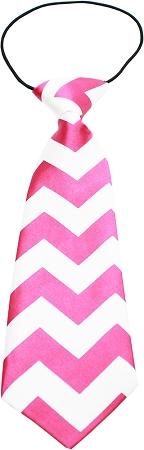 Big Dog Neck Tie Chevron Bright Pink InfiniteWags