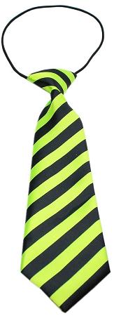 Big Dog Neck Tie Striped Lime InfiniteWags