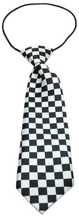 Big Dog Neck Tie Checkered Black InfiniteWags