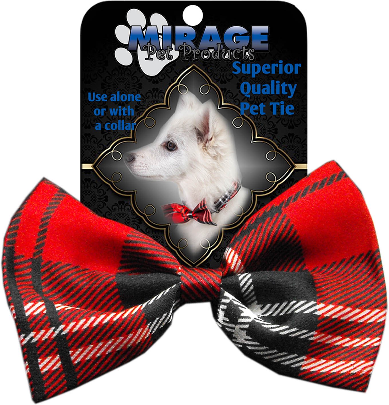 Dog Bow Tie Plaid Red InfiniteWags
