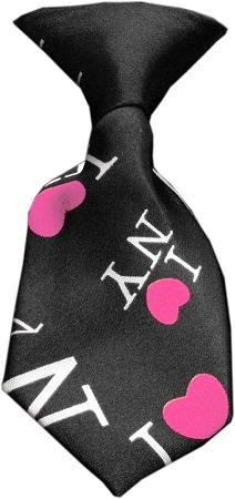 Dog Neck Tie Love NY Pink InfiniteWags