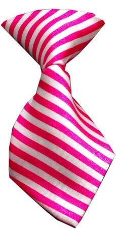 Dog Neck Tie Striped Pink InfiniteWags