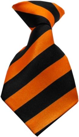 Dog Neck Tie Striped Orange InfiniteWags