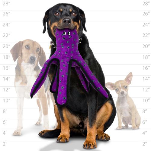 Tough Octopus Dog Toy - Tuffy® Ocean Creature Series - Purple Pete Octopus Tuffy