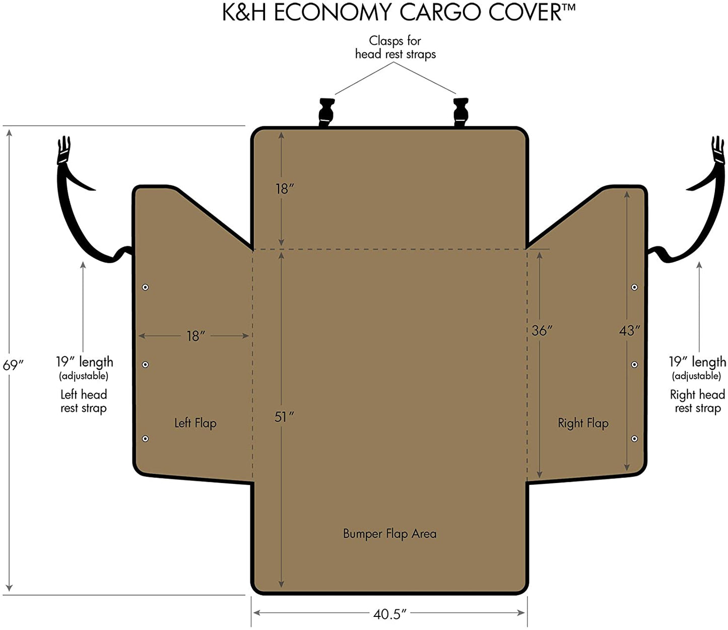 Camo Cargo Cover - Universal Fit - Realtree Vehicle Cargo Cover - K&H Pet Products K&H Pet Products