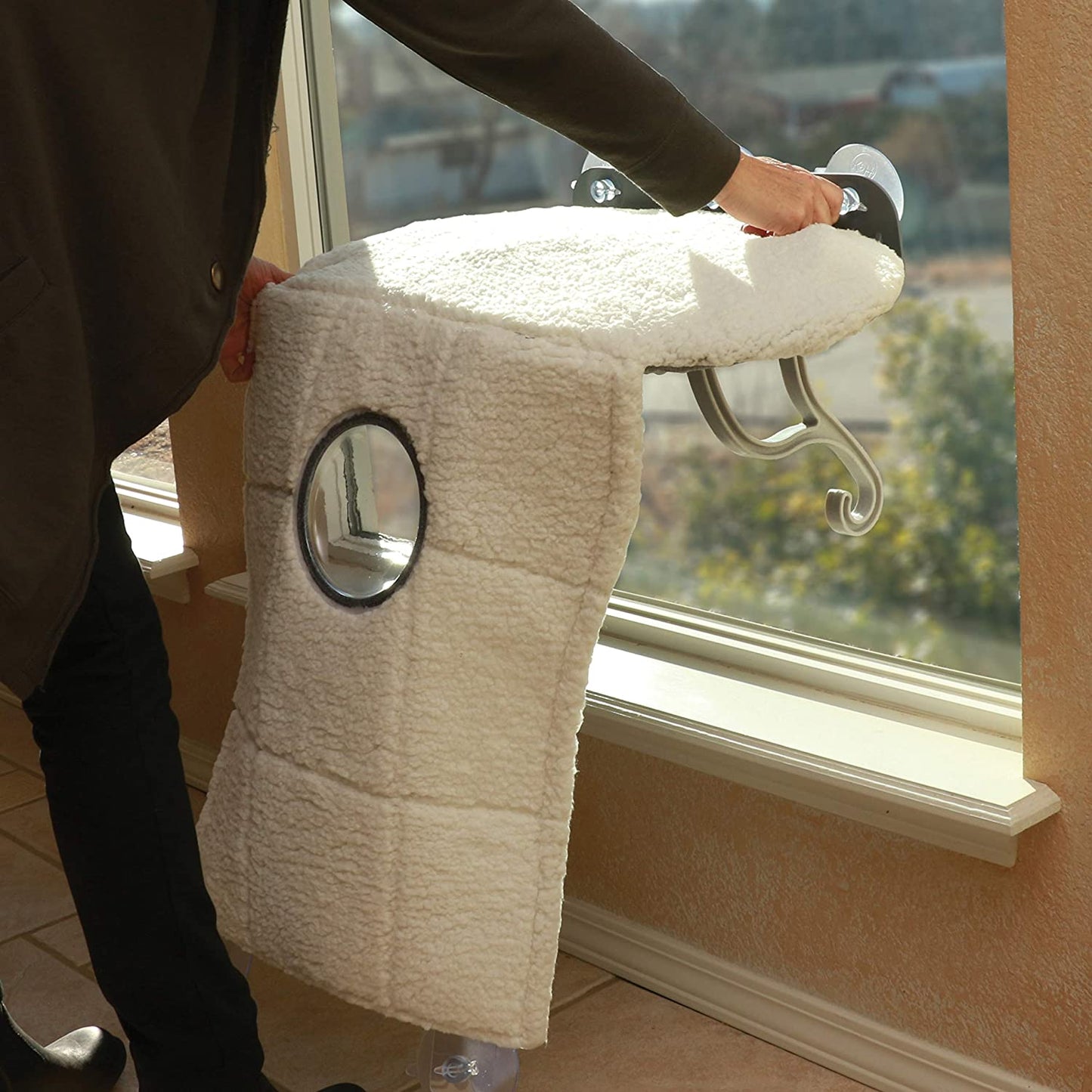 Covered Cat Window Sill - 14" x 24" - K&H Pet Products Universal Mounted Kitty Sill with Hood K&H Pet Products