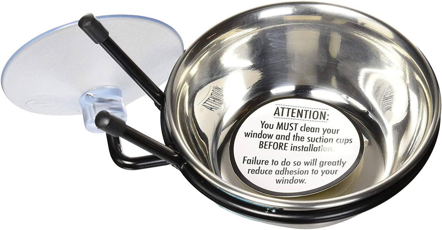 Window Mounted Cat Bowl - EZ Mount Up and Away Kitty Diner - 12 ounces - K&H Pet Products K&H Pet Products
