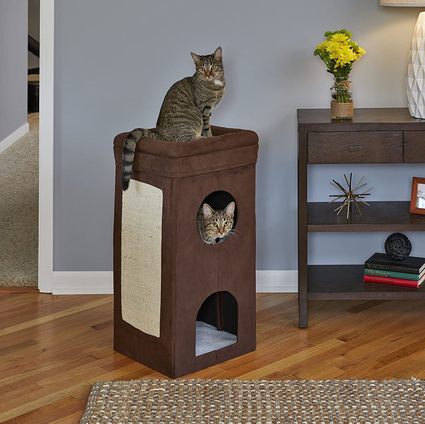 Double Story Cat Condo - Curious Cat Cube Condo - Tri-Level Design - Midwest Homes for Pets Midwest