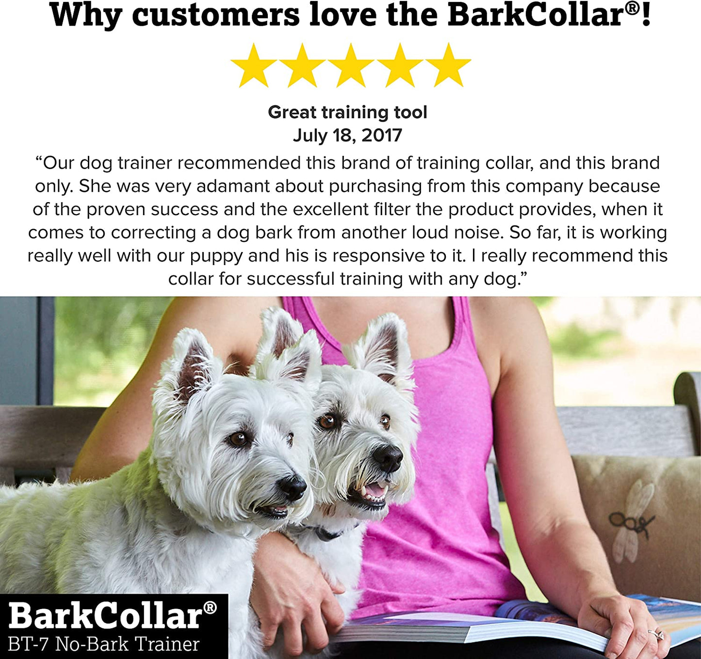 No Bark Dog Training Collar - Vibration - DogWatch BT-7 No-Bark Training Collar Bark Control DogWatch