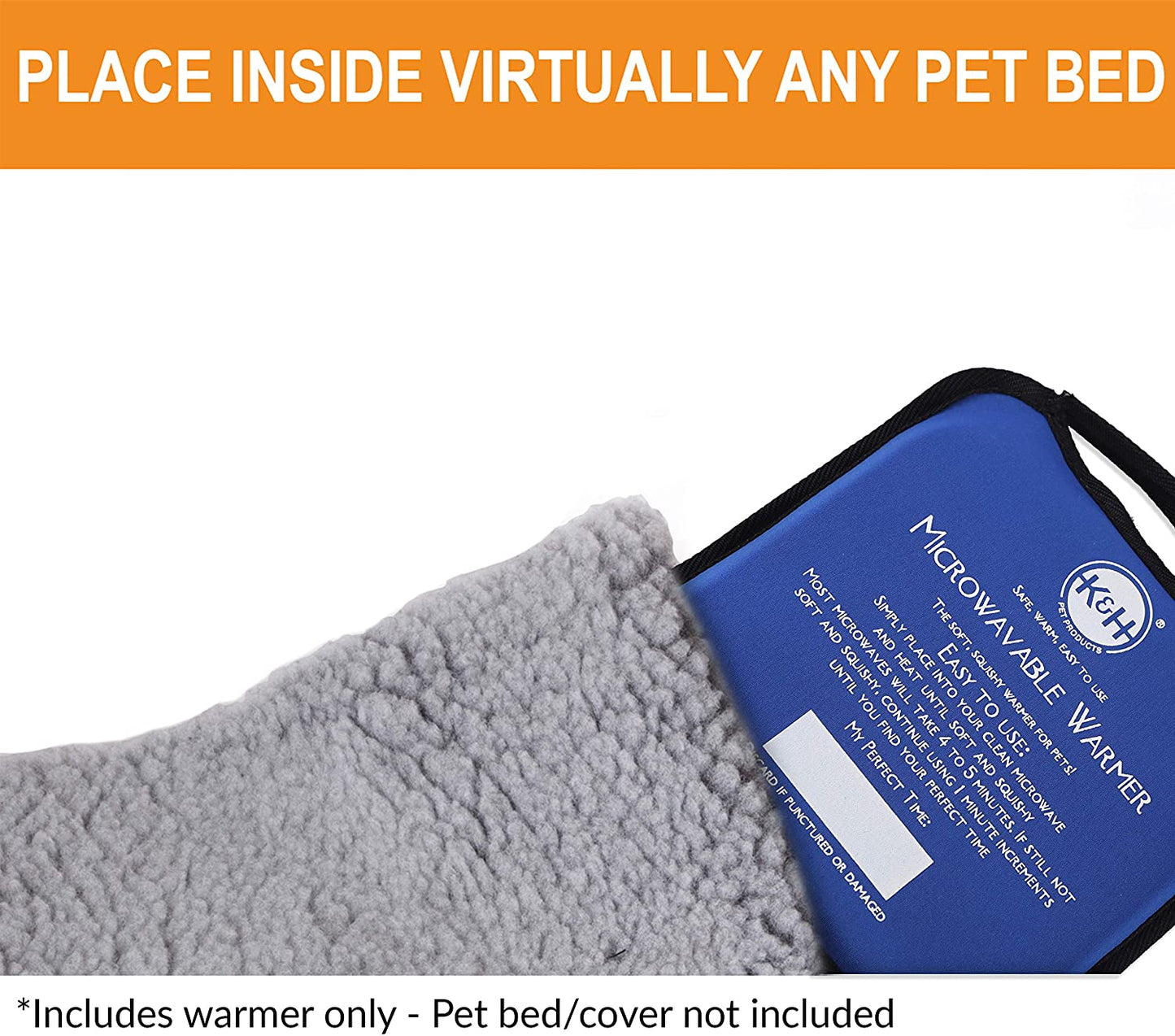 Microwavable Pet Bed Warmer - Up to 12 Hours of Warmth - 9" x 9" - K&H Pet Products K&H Pet Products