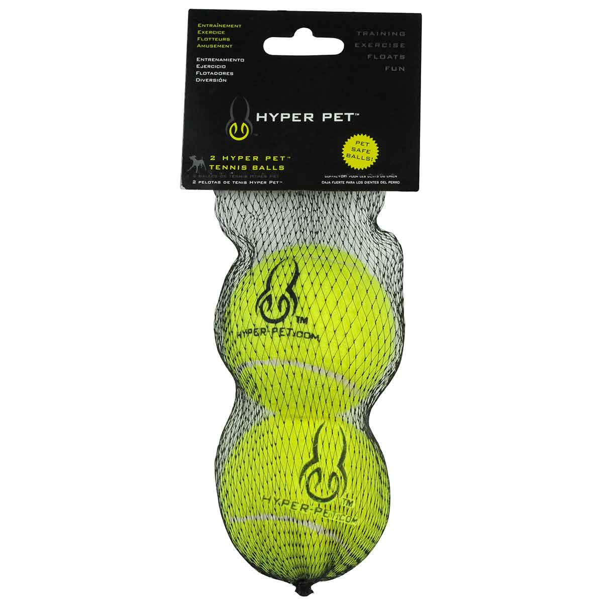 Squeaks Tennis Balls Two Pack Hyper Pet