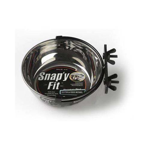 Stainless Steel Snap'y Fit Water and Feed Bowl 20 oz Midwest