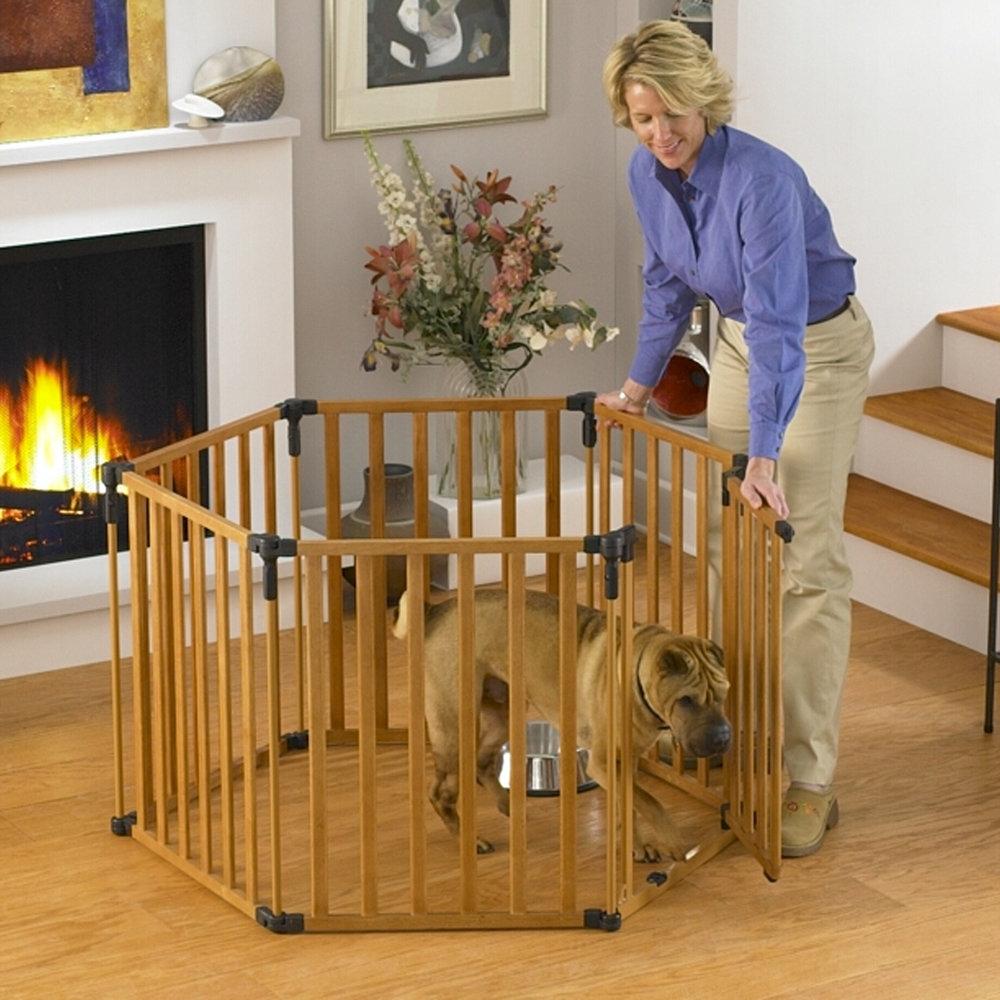 3-in-1 Wood Superyard Pet Pen 6 panel North States