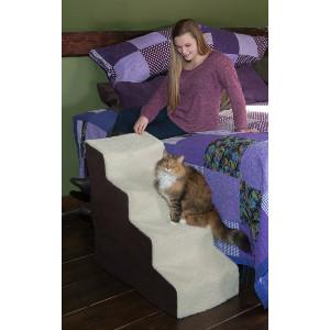 Soft Pet Stairs - 150lb Capacity - Pet Gear Easy Step IV Deluxe Soft Pet Stairs Dog Steps Pet Gear