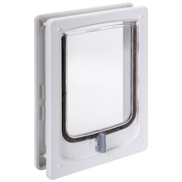 Small Dog Door with Tunnel Pet Doors Pet-Tek White