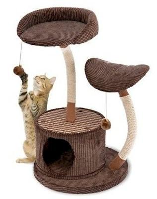 Two Level Lounge Activity Center with Retreat Hide Away Cat Furniture Penn Plax