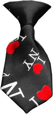 Dog Neck Tie Love NY Red InfiniteWags