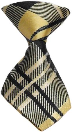 Dog Neck Tie Plaid Cream InfiniteWags