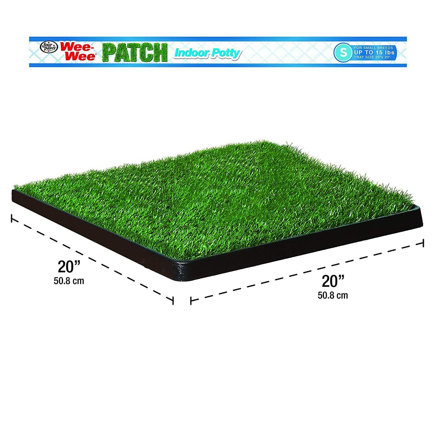 Dog Grass Pee Pad Potty - Artificial Grass Patch for Dog Potty Training - Wee-Wee Patch Indoor Potty - Four Paws Four Paws