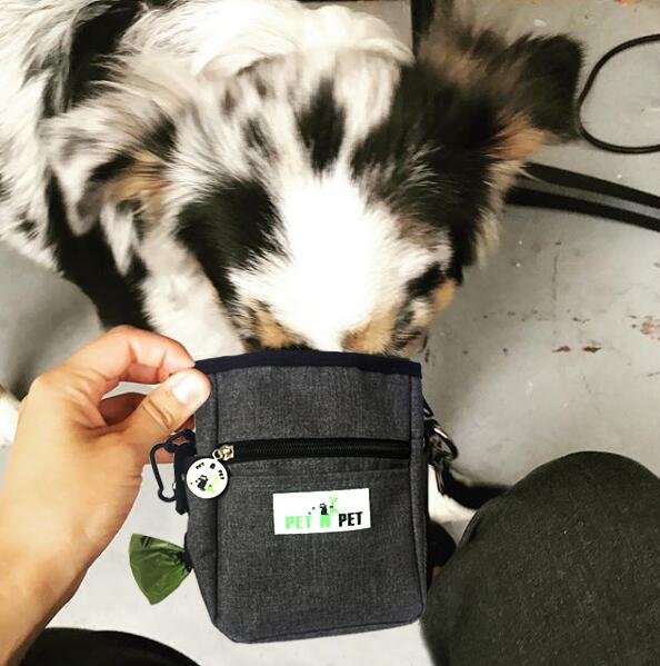 Dog Treat Training Pouch - 3 Ways To Wear - Dog Treat Pouch With Built-In Poop Bag Dispenser InfiniteWags