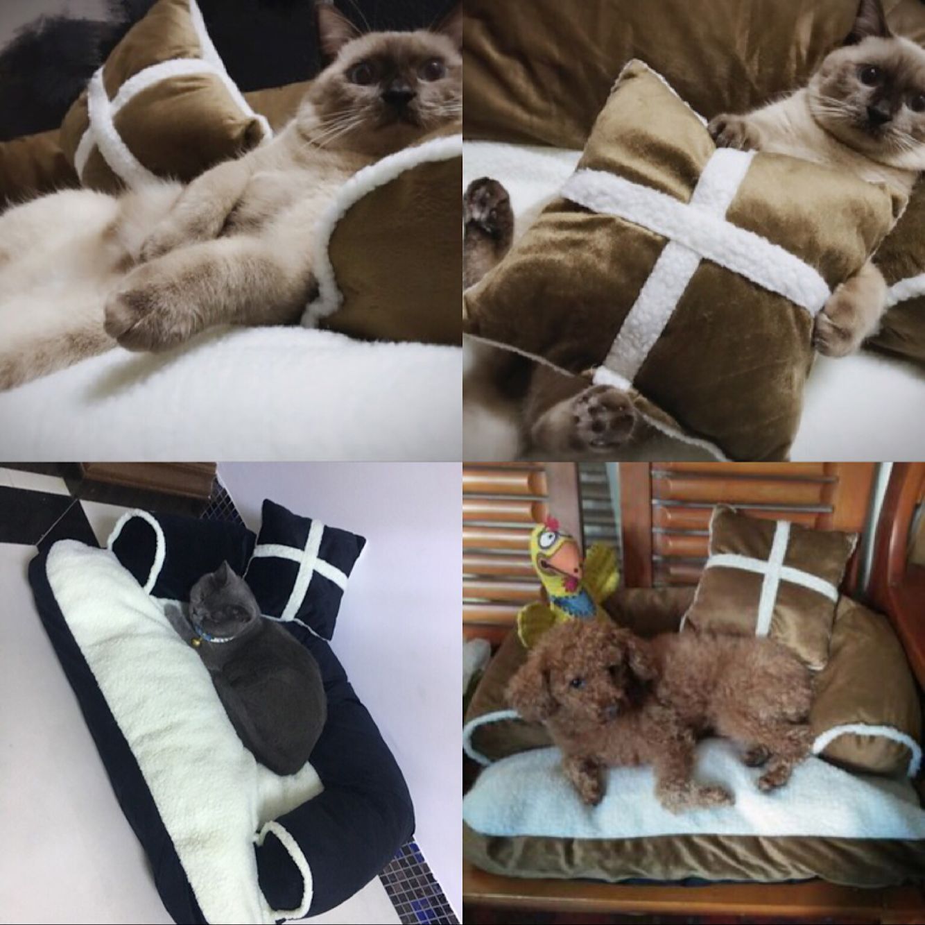 Plush Dog Sofa - Soft Pet Bed - Anti Anxiety InfiniteWags