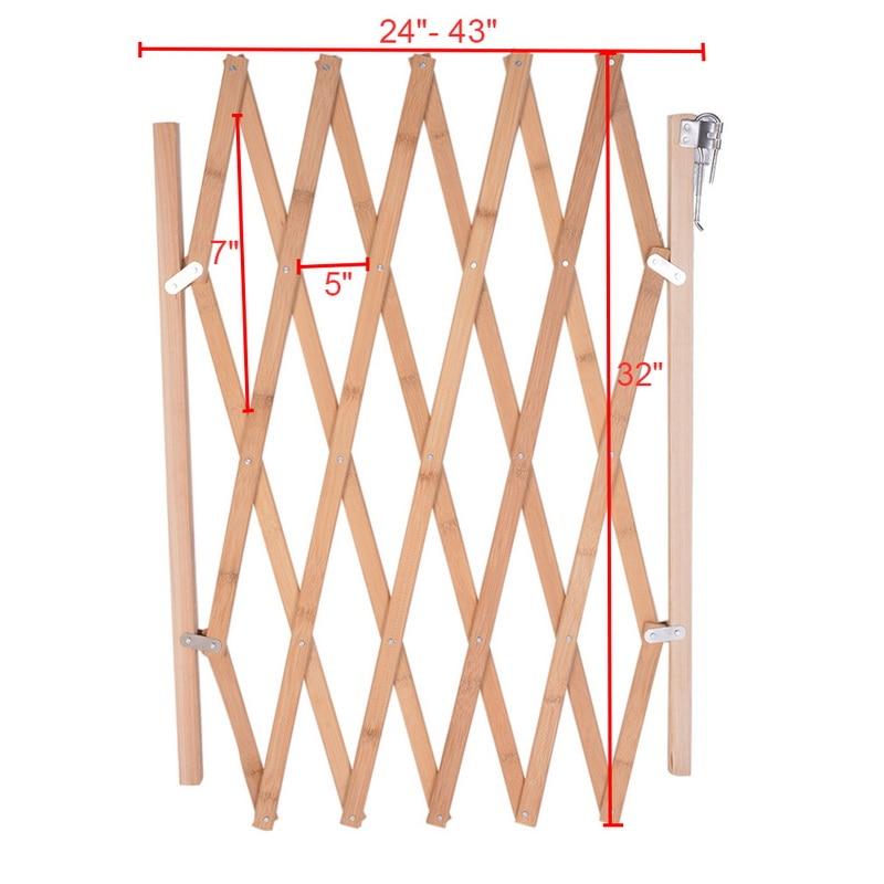 Wood Dog Gate - Stretchable Wooden Pet Fence InfiniteWags