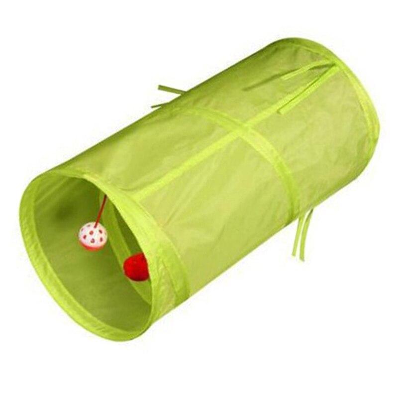 Portable Cat Tunnel InfiniteWags green