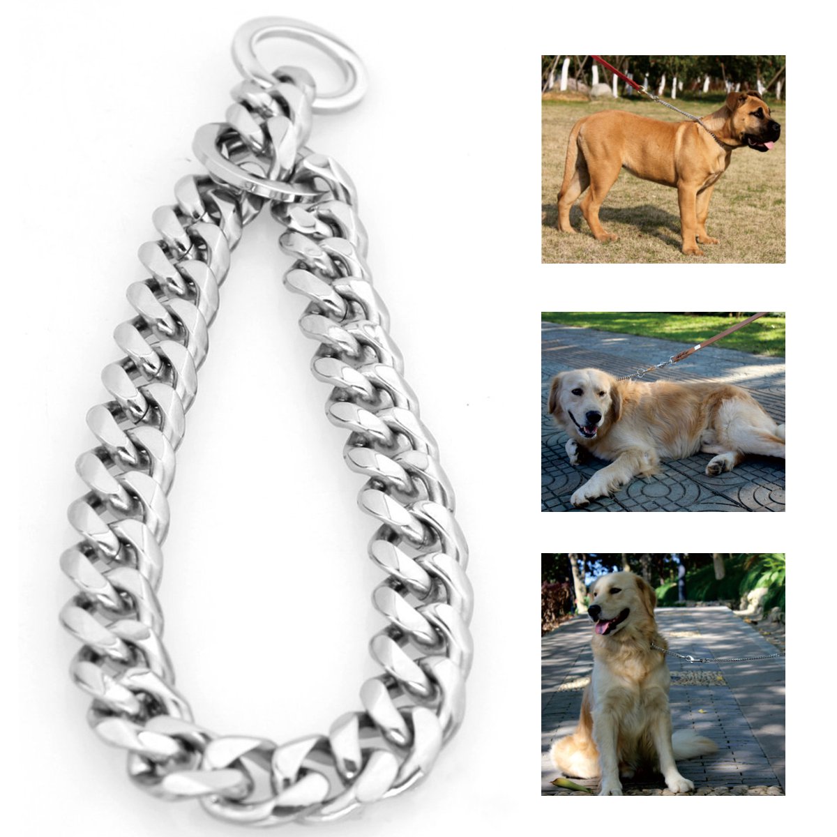 Silver Dog Necklace - Steel Dog Chain InfiniteWags