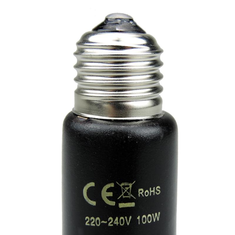 Reptile Heat Lamp - Infrared Black - Ceramic Heat Emitter InfiniteWags