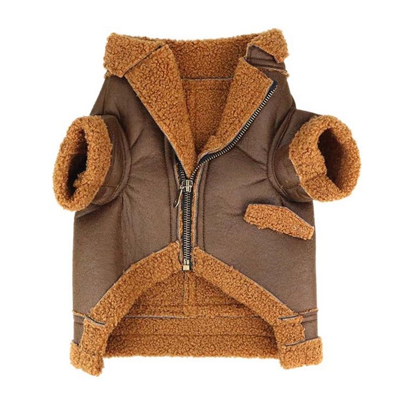 Dog Leather Jacket - InfiniteWags Leather Jacket for Dogs InfiniteWags Light Brown S