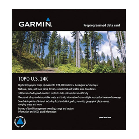 TOPO US 24K West SD Card Garmin 