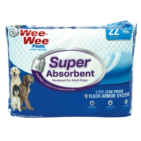 Wee-Wee Super Absorbent Pads 22 count Four Paws 