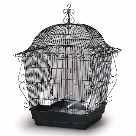 Elegant Scrollwork Bird Cage - White Prevue Pet Products 