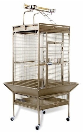 Medium Wrought Iron Select Bird Cage - Chalk White Prevue Pet Products 