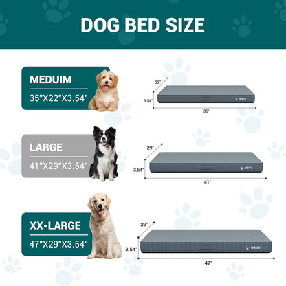Orthopedic Dog Bed with Thick Gel Memory Foam Support Durable Flannel Fabric with Removable Cover & Waterproof Liner Dog Beds InfiniteWags 