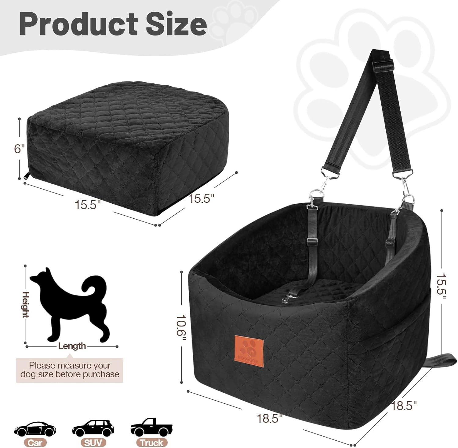 Dog Car Seat for Small Dogs InfiniteWags 