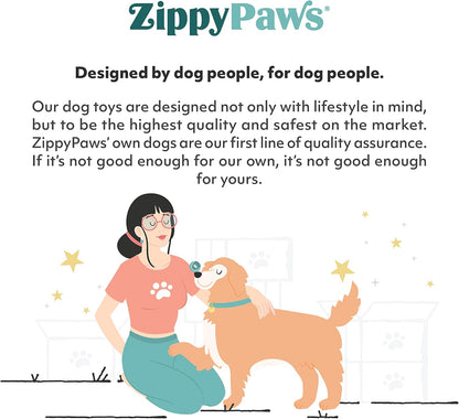 ZippyPaws Burrow Puzzle Plush Dog Toy - Arctic Wolf InfiniteWags 